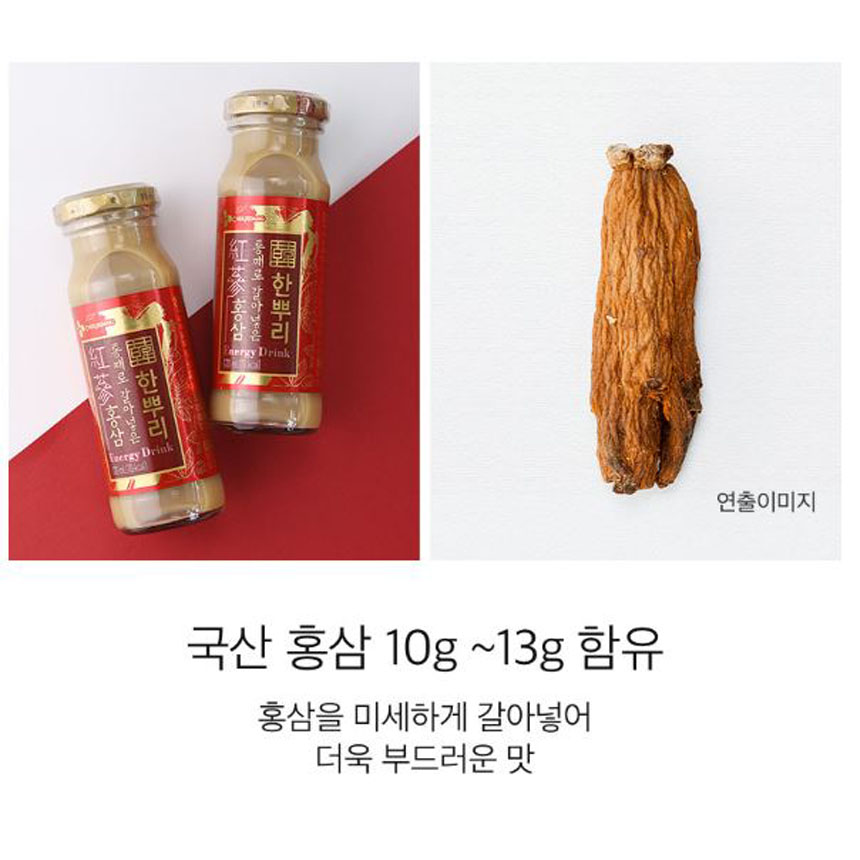 CJ 제일제당 홍삼한뿌리 120ml 10병/건강선물세트