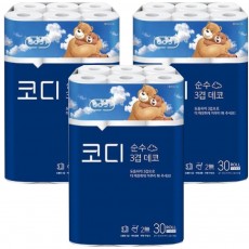 쌍용 코디순수3겹데코30m30롤*2/무료배송